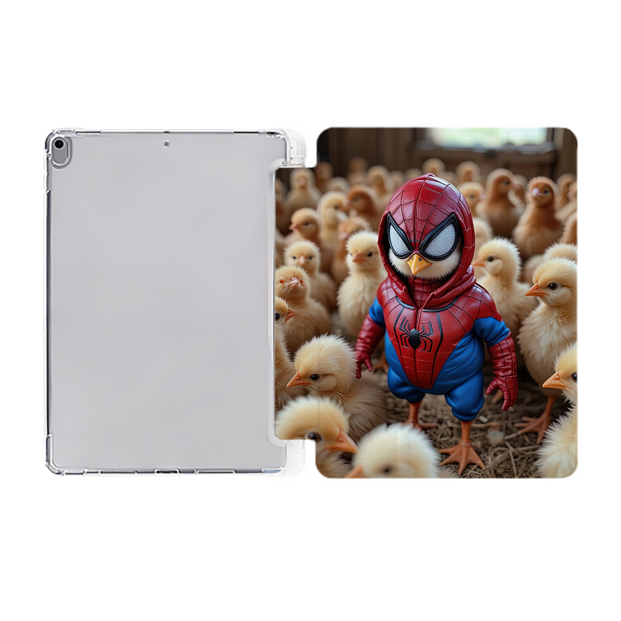 （画像用） Spider Man スパイダーマン IPad ケース ペン収納付き 三つ折りスタンド PUレザー×シリコン 対応機種9.5/10.5/10.9インチ